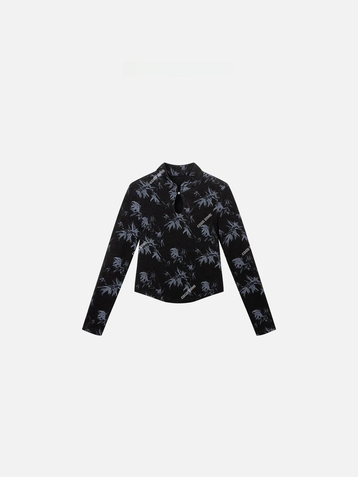 

Новая весенняя женская базовая футболка с длинным рукавом, воротником-стойкой и пуговицами, в китайском стиле, для повседневной носки