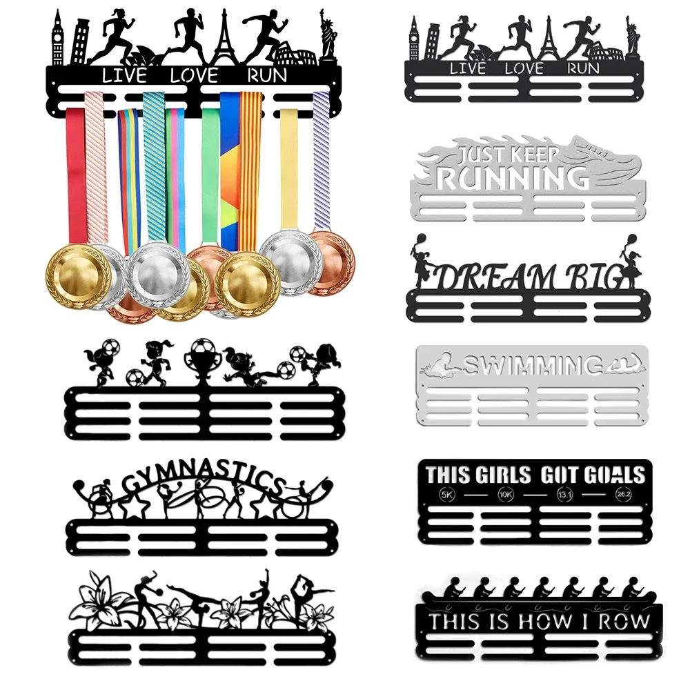 Medals Hanger Display Holder Rack Flower Gymnastics Theme Medals Display Wall Mounted Frame Sports Medal Holder Racks