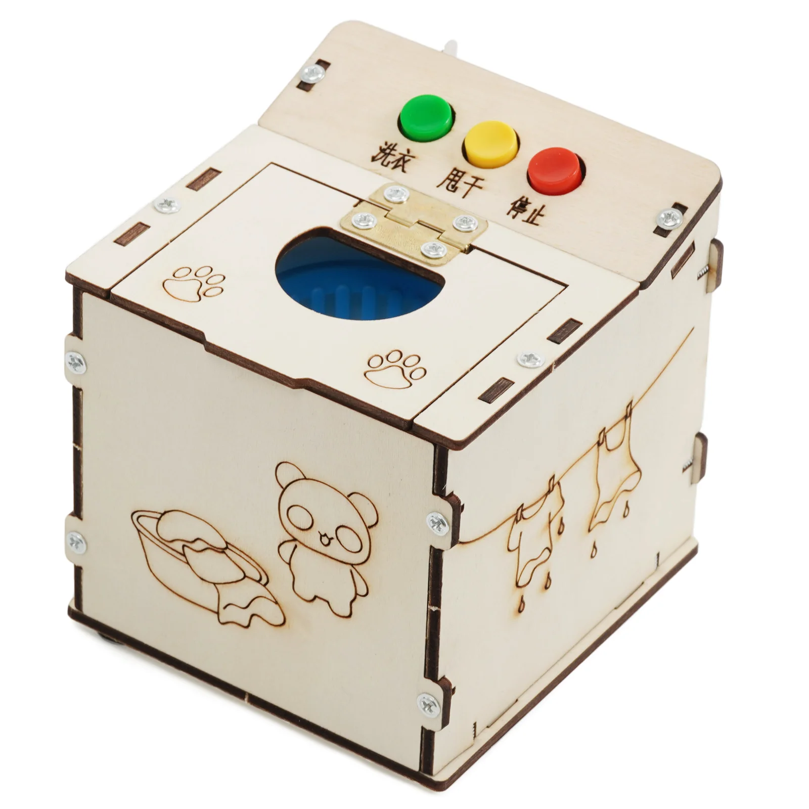 DIY Laundry Washing Machine Model Teenager Science Toys Assembled Experiment Material Kits for Kids Educational Toys for School