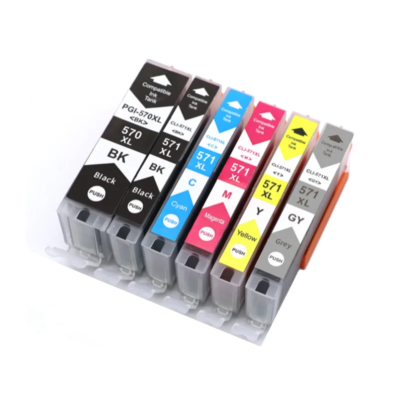 pgi-570xl PGI570 570xl PGI-570 CLI-571 Compatible Ink Cartridge For Canon PIXMA MG5750 MG5751 MG5752 MG5753 MG6850 printer