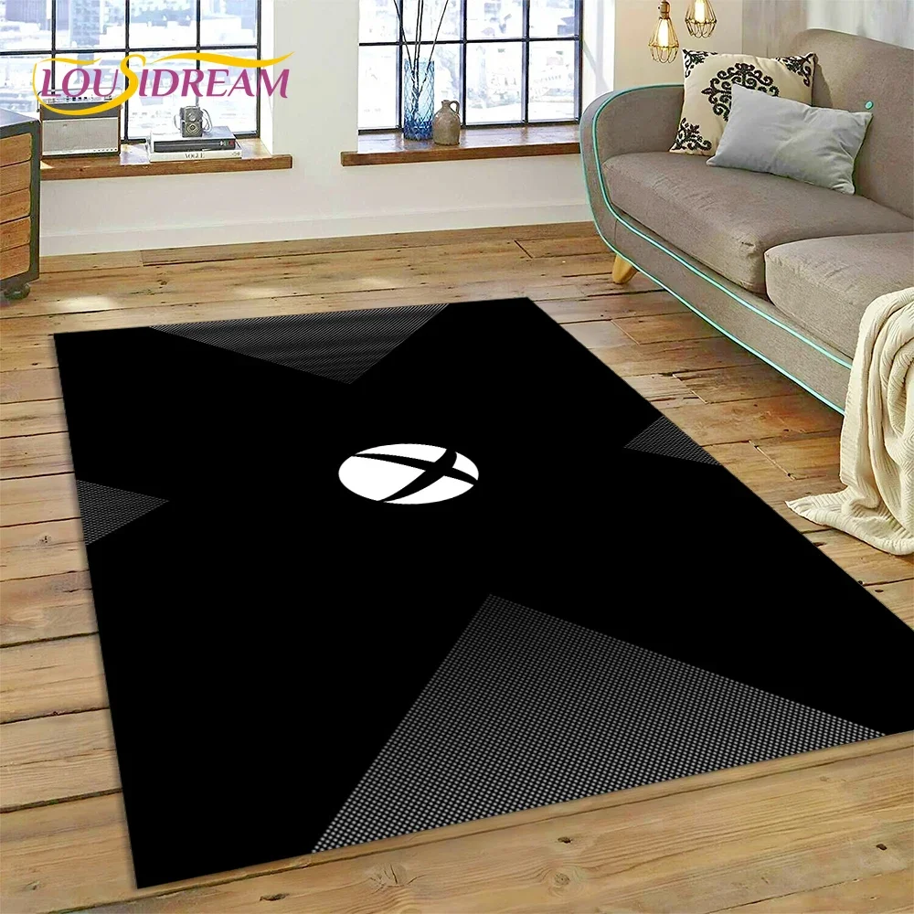 3D Gaming Logo Xbox Gamer Carpet Rug for Bedroom Living Room Home Sofa Decoration,Children Game Large Decor Floor Mat Gift