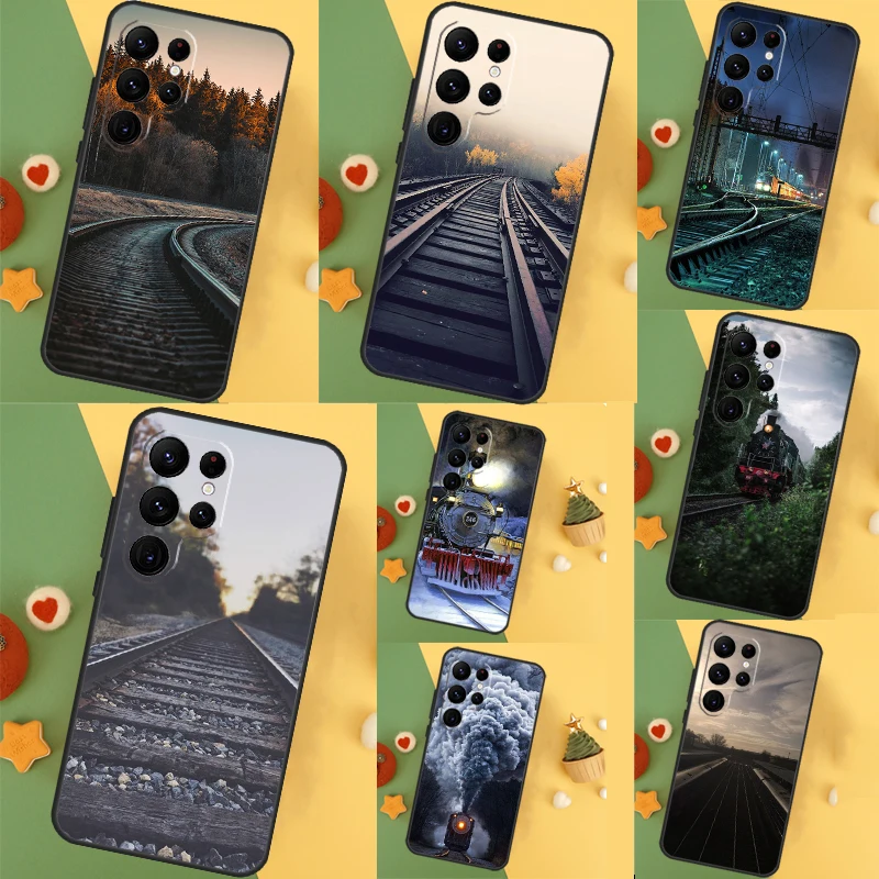 Train Rail Sunlight Case For Samsung Galaxy S23 Ultra S24 S22 S20 S21 FE Note 10 20 Ultra S8 S9 S10 Plus Cover