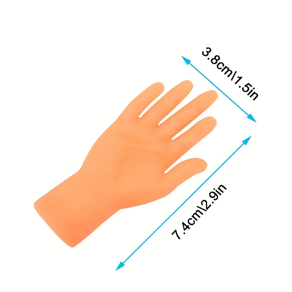 Mini Simulation Silicone Hand Puppet Funny Finger Toy Tease Cat Props Novel Prank Little Hands Foot Sleeve for Pranksters