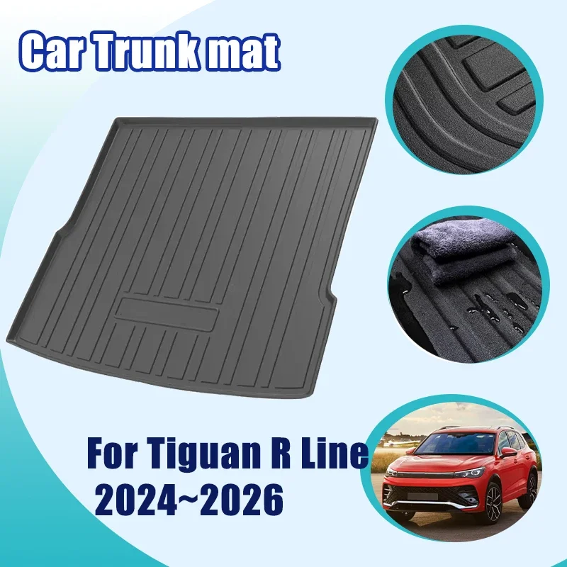 For Volkswagen VW Tiguan R Line LWB 2024 2025 2026 MK3 5 Seats TPE Material Water Proof Non-slip Trunk Mat Cargo Car Accessories