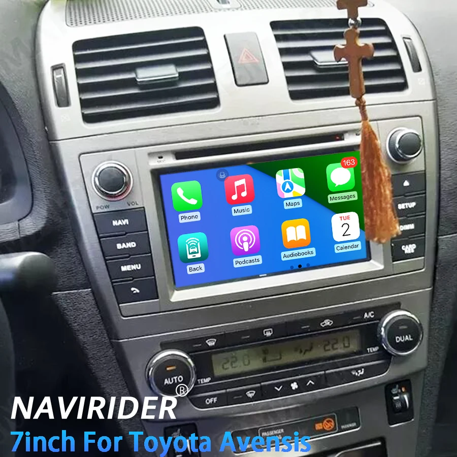7 polegada ai voz carplay android 15 rádio do carro estéreo para toyota avensis 2009 - 2015 navegação gps multimídia tela do jogador de vídeo