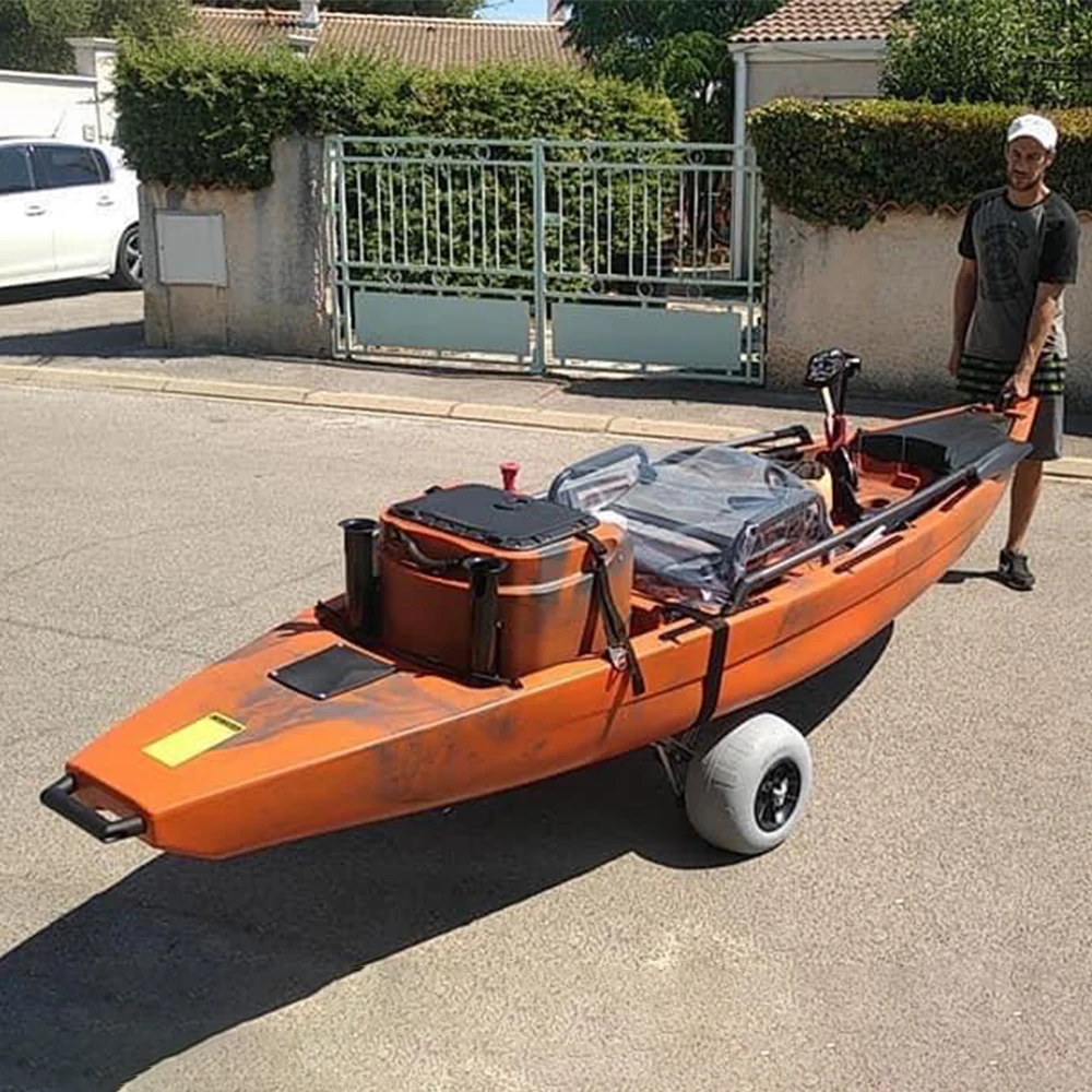 

Надувная тележка для каноэ с широким колесом, маленькая тележка для рыбацкой лодки, транспортная тележка, доска для серфинга, одиночная тележка для пляжной доски