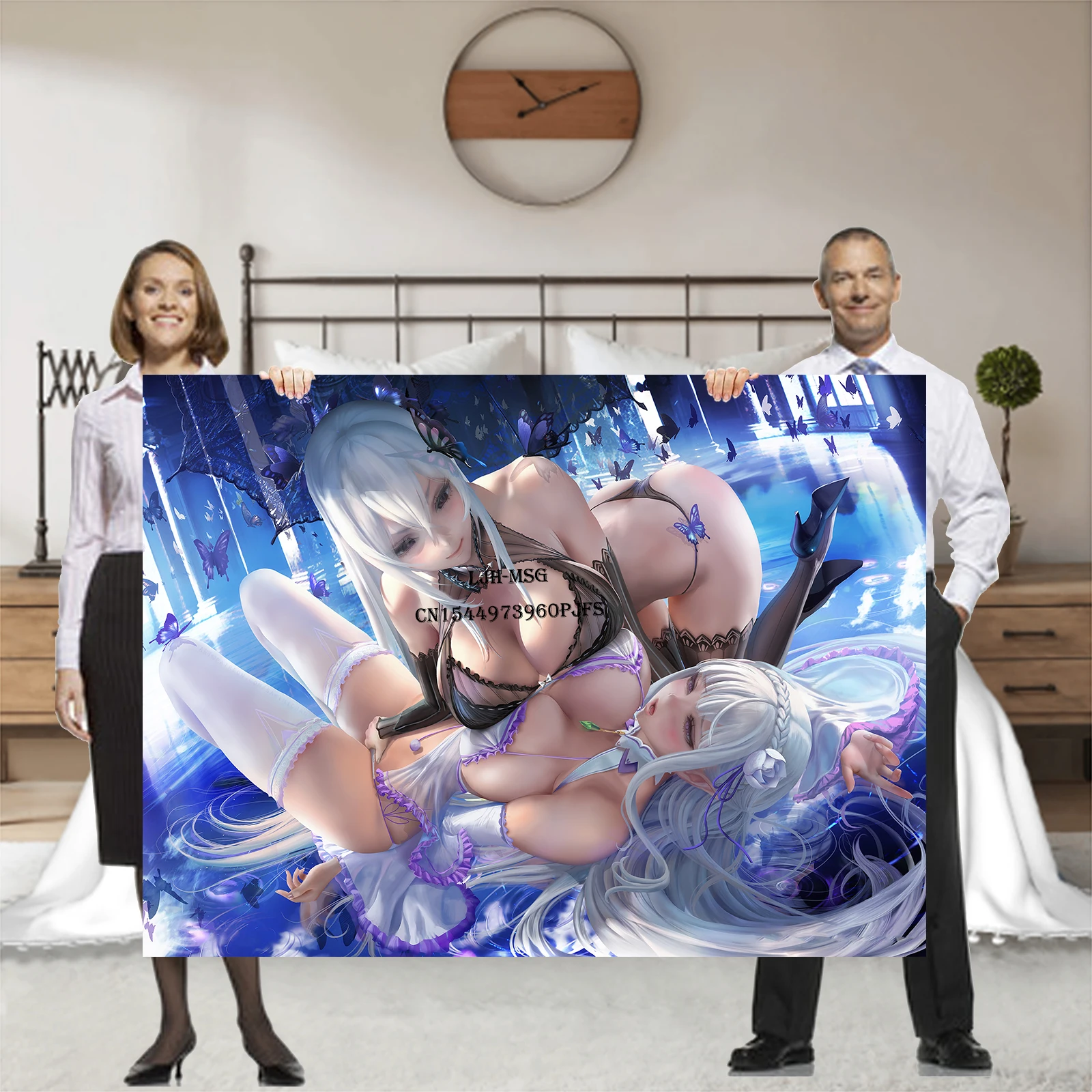 

Anime Sexy Blanket Japanese Naked Girls Manga Poster Hentai Cartoon Doujinshi Adult for Bedding Travel Bedding Flannel Throws