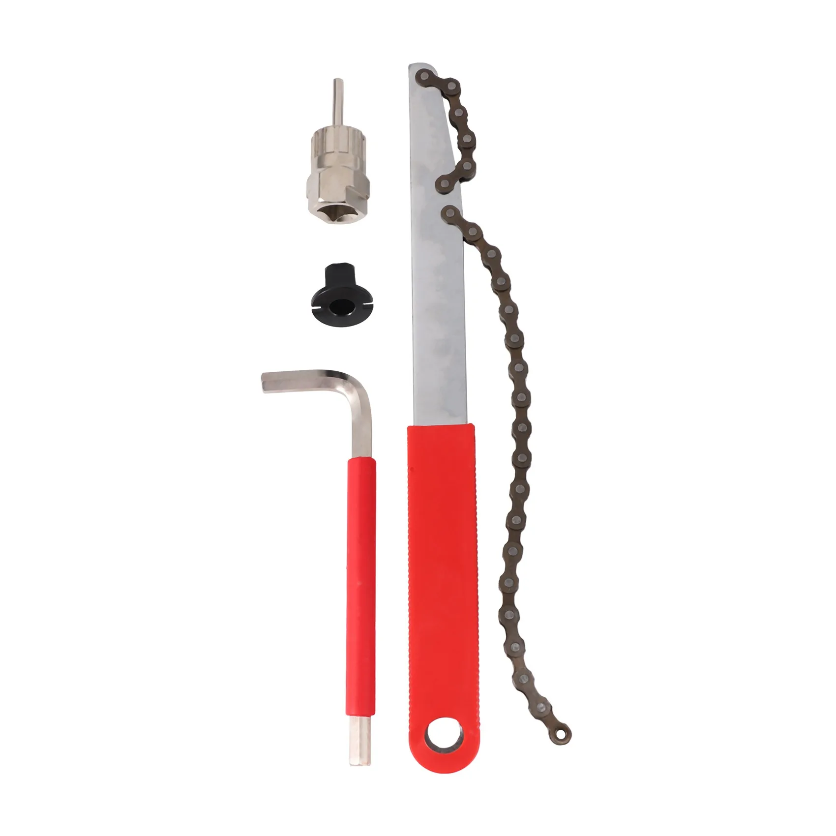 Bike Cassette Removal Tool with Chain whip and Auxiliary Wrench Bicycle Sprocket Removal Tools Sprocket Remover