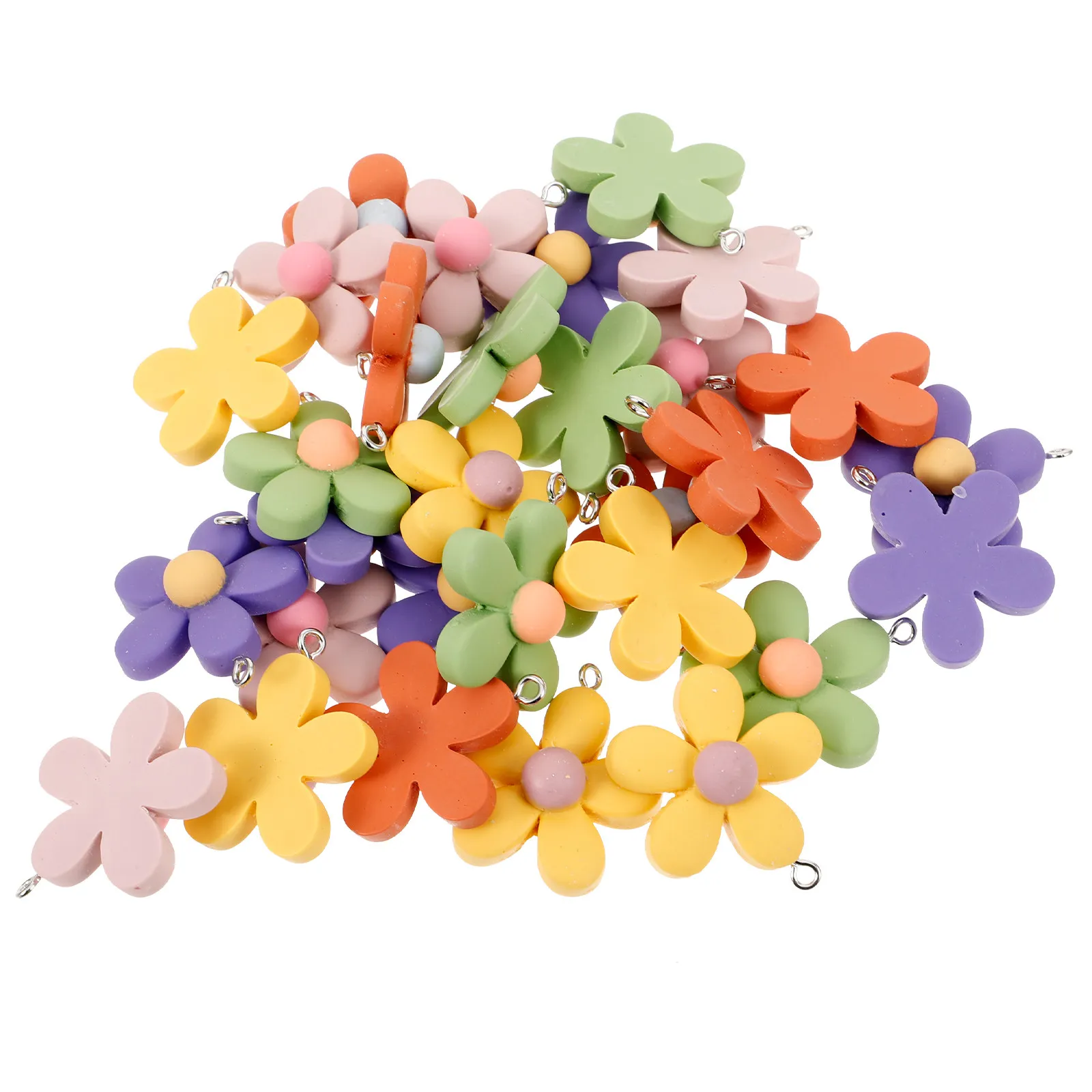 

30Pcs Handmade Flower Charms Resin Pendants DIY Jewelry Making Supplies for Earrings Necklaces Bracelets Festival Crafting