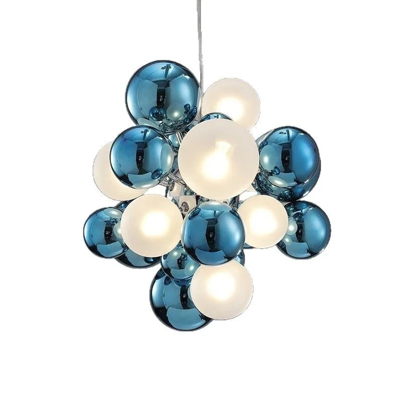 Italian design creative bedroom chandelier, postmodern magic bean molecule restaurant light, clothing store bubble light
