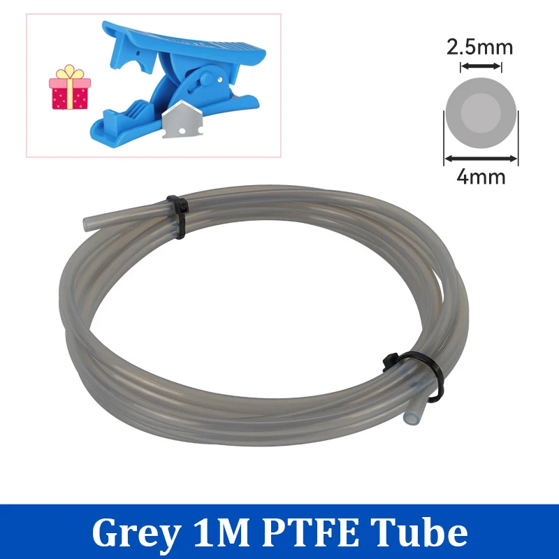 Für Bambu Lab Ptfe Rohr 2,5mm 4mm P1S P1P AMS A1 Mini 3D Drucker Teflonto Rohr X1C Bambulab Ptfe Stecker Weiß Grau AMS LITE