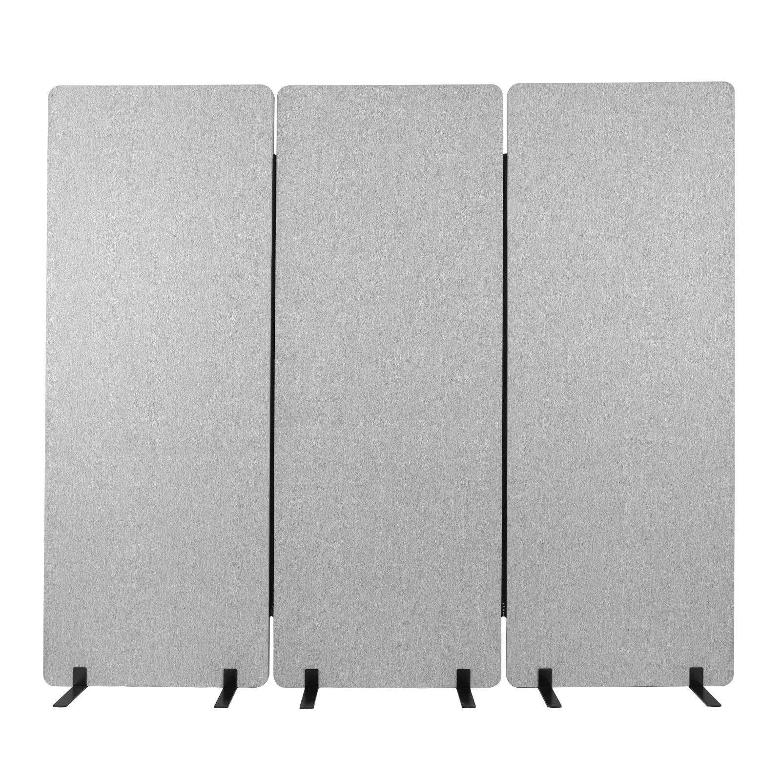 3 Panel Soundproof Privacy Panels for Dorm Studio Office (foothol Light Grey)