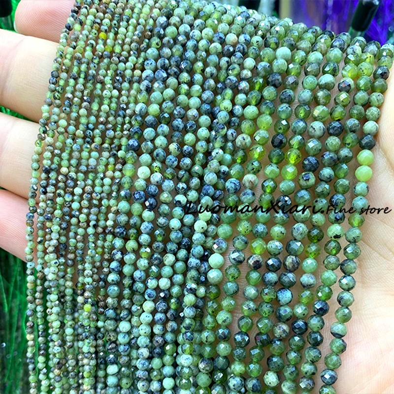 2 3 4MM Natural Stone Canada Green Jasper Loose Spacer Beads for Jewelry Making Diy Earrings Bracelets Charms Accessories 15''