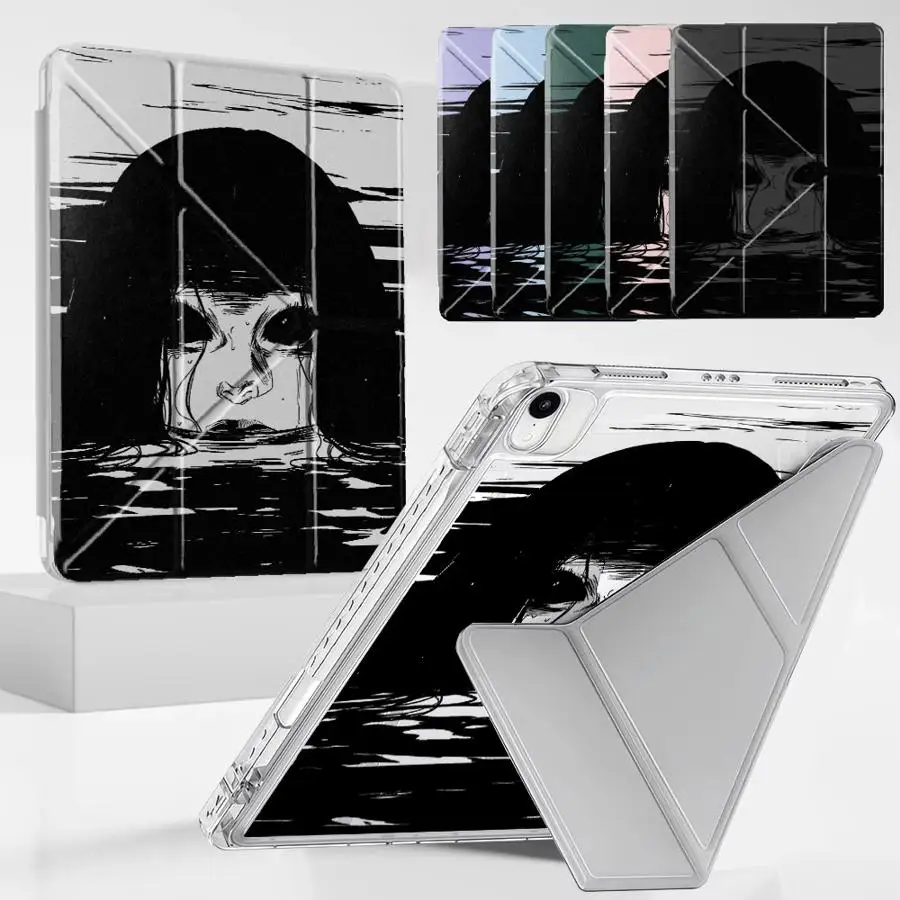 

Чехол для планшета iPad Mini 6 7 Pro 2025 Air 4 5 M3 M2 1 2 M4 11 дюймов Pro 11th 10th 9th 8th 7th 12.9 дюймов с Y-образным держателем-подставкой J-Junj