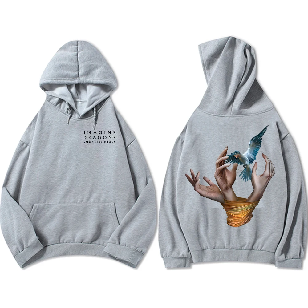 Band Imagine Dragons Hoodies Reflections From The Vault of Smoke + Mirrors Album Sweatshirts Long Sleeve Hooded Pullover Men Top
