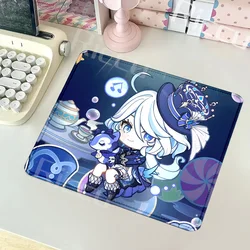 Genshin Impact Furina Al Haysen Small Mousepad Office accessories Mouse Pad Computer Gameing Keyboard Rubber E-Sports Deskmat