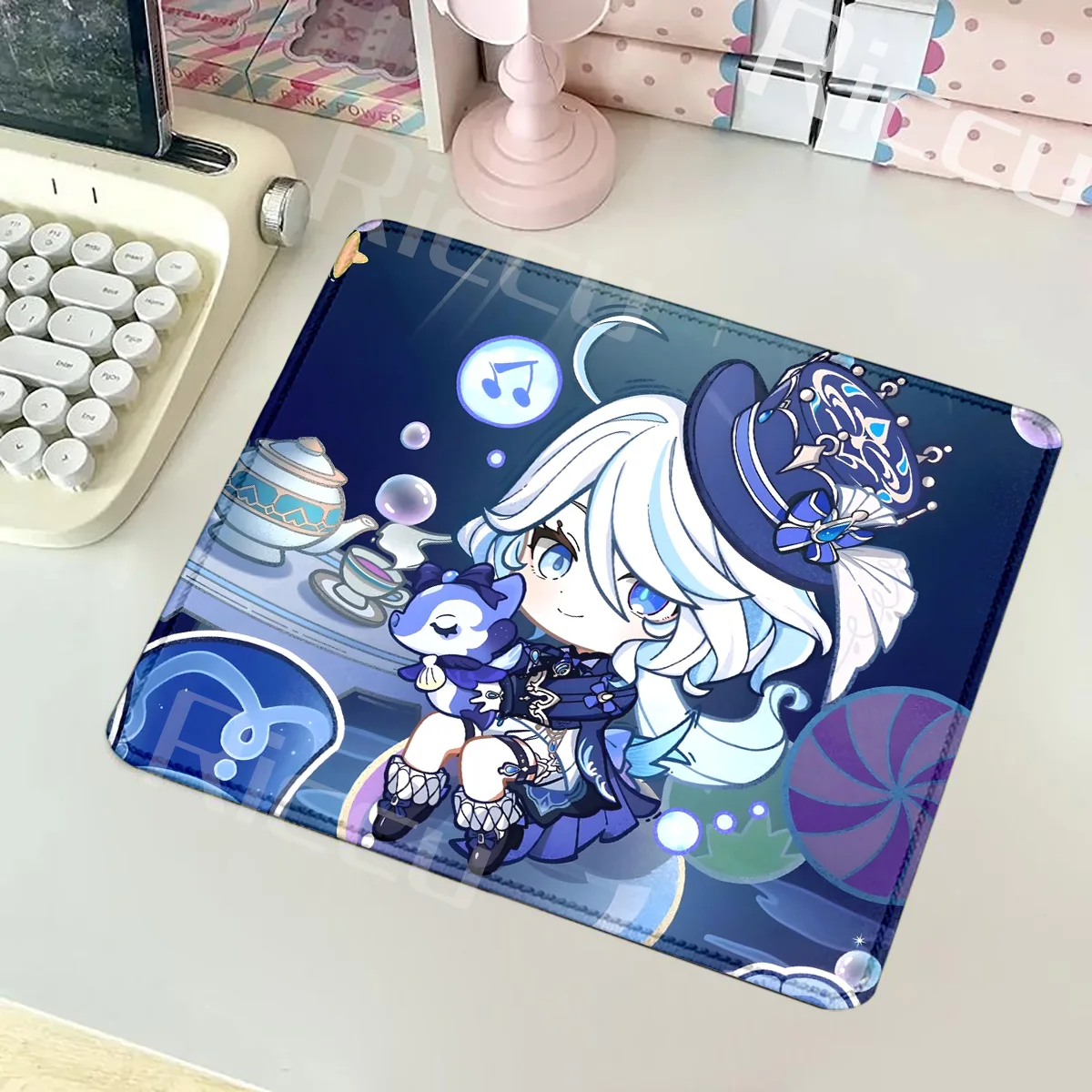 Genshin Impact Furina Al Haysen Small Mousepad Office accessories Mouse Pad Computer Gameing Keyboard Rubber E-Sports Deskmat