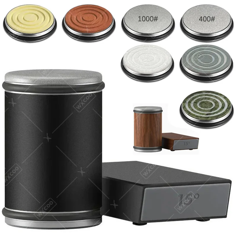 Sharpening Stone Rolling Knife Sharpener Magnetic Knife Holder 15/20 Adjustable Angle Kitchen Roller Kitchen Whetstone Accessory