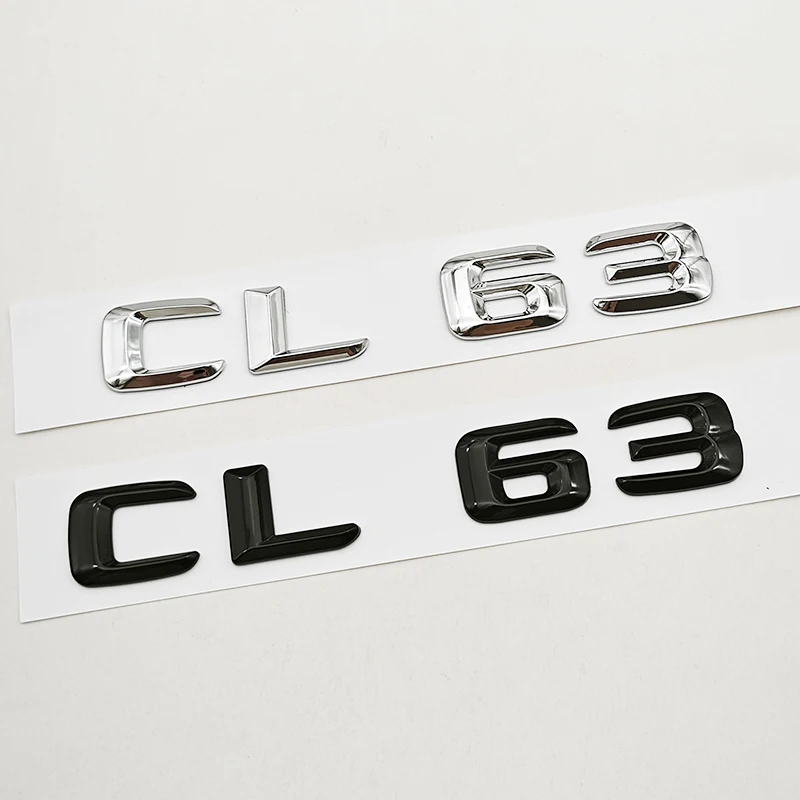 

3D ABS Car Letters Sticker Logo CL 63 Badge Rear Trunk Emblem For Mercedes Benz AMG CL63 C215 C216 Tail Marking Accessories