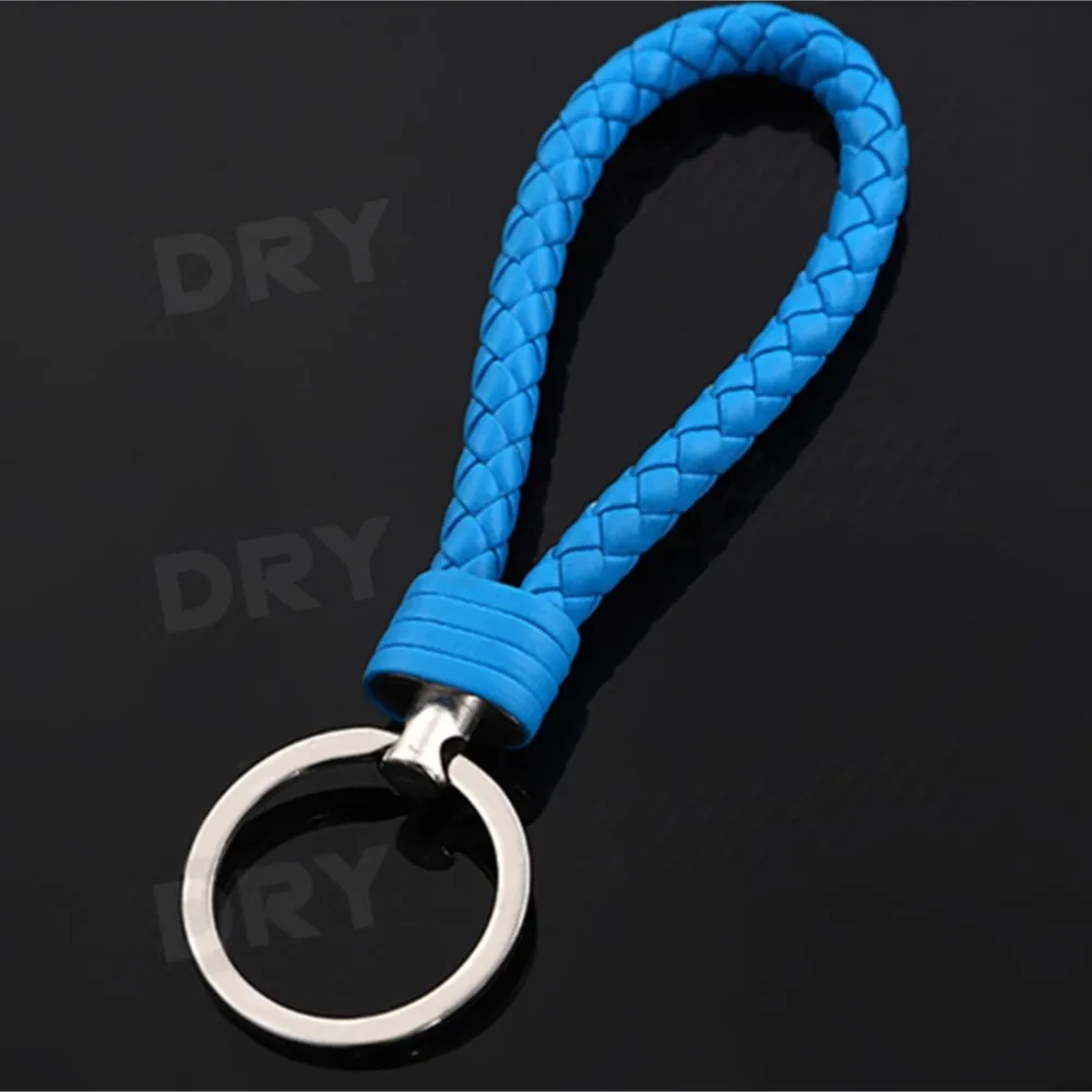 1PC New Unisex Braided Leather Rope Handmade Waven Keychain Leather Key Chain Ring Holder for Car Keyrings Men Women Key Chains