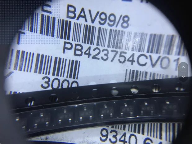 

100pcs/lot New Original BAV99-7-F code： KJE BAV99/8 code： mFW