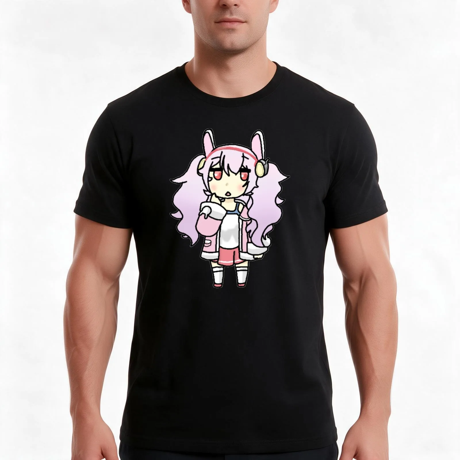Laffey T-Shirt Summer Casual Cotton Tee Oversized Streetwear Tops Vintage Graphic Print Loose Fit Short Sleeve 100% Cotton