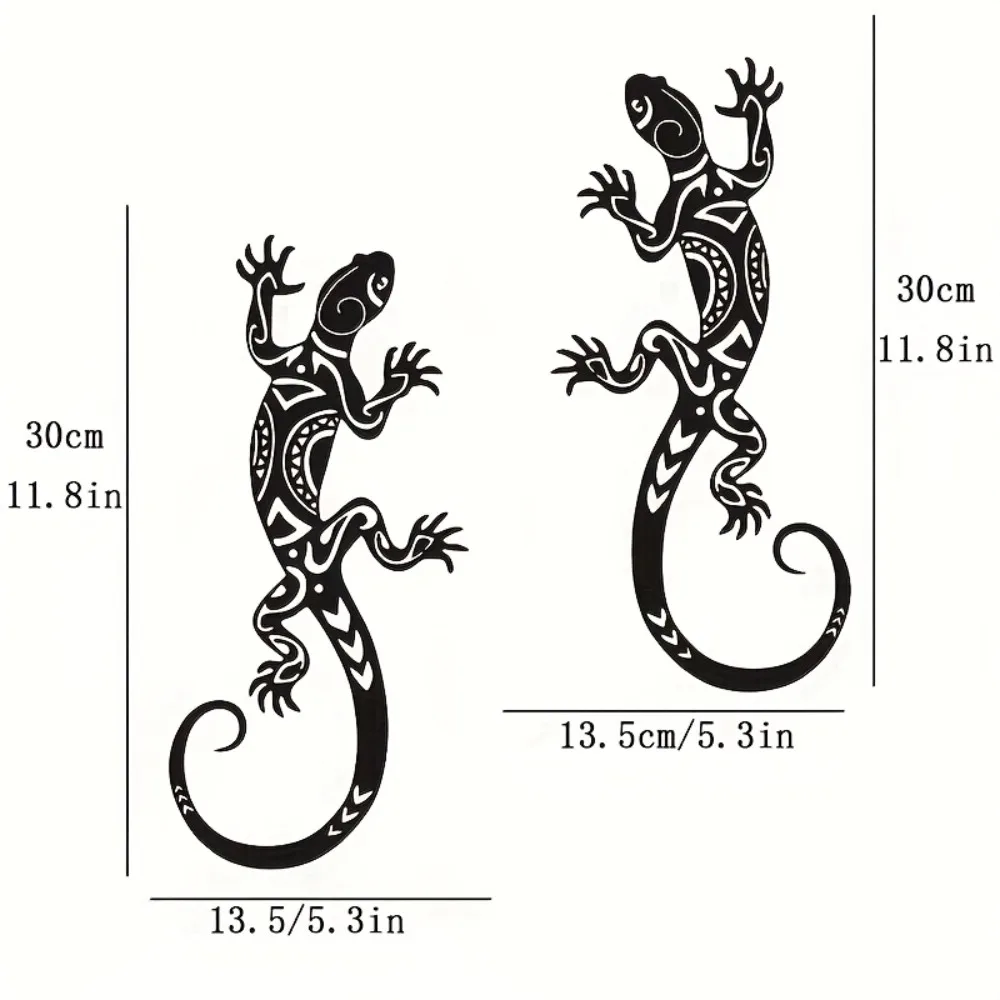 CIFBUY Rustic Metal Gecko Wall Art Wrought Iron Hooks Waterproof Garden Decor For Home Patio Outdoor Fence Ornament