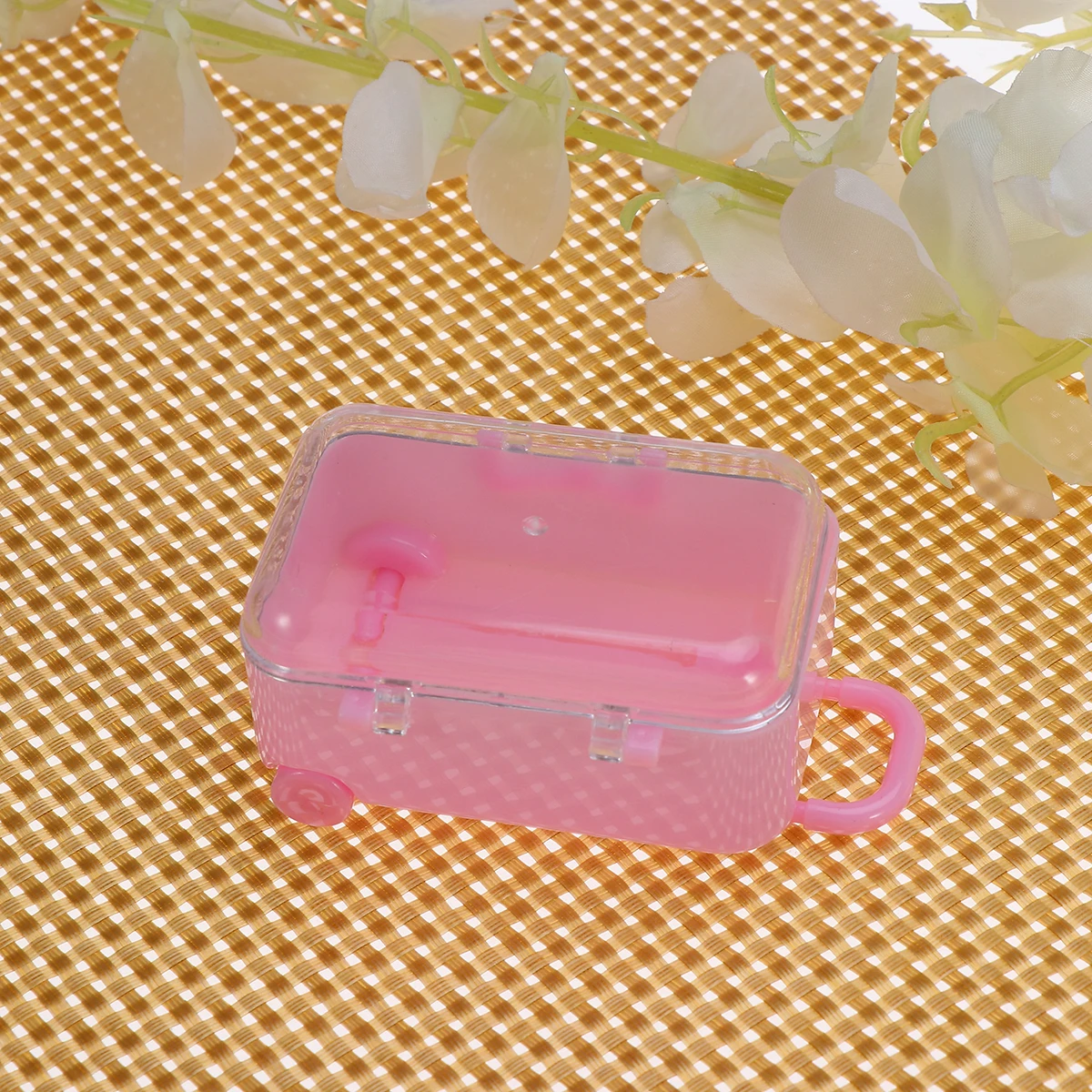 

12pcs Luggage Shape Plastic Candy Box Party Favor Gift Container Wedding Birthday Celebration Storage Holder For Chocolate