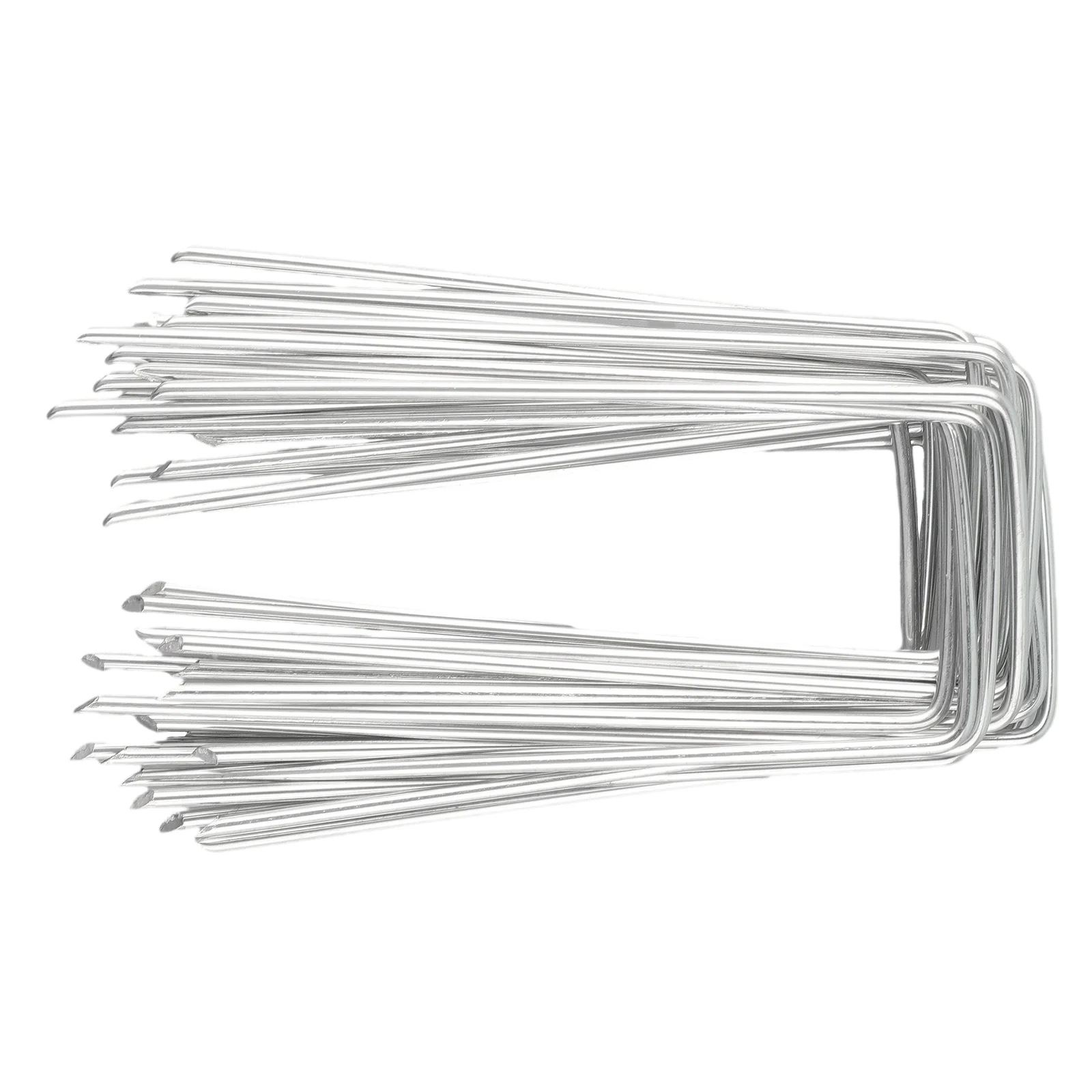 

Brand New High Quality Home Lawn Tent Pegs U Shaped Steel Tarpaulin 20pcs Turf Anchors Galvanised Garden Heavy