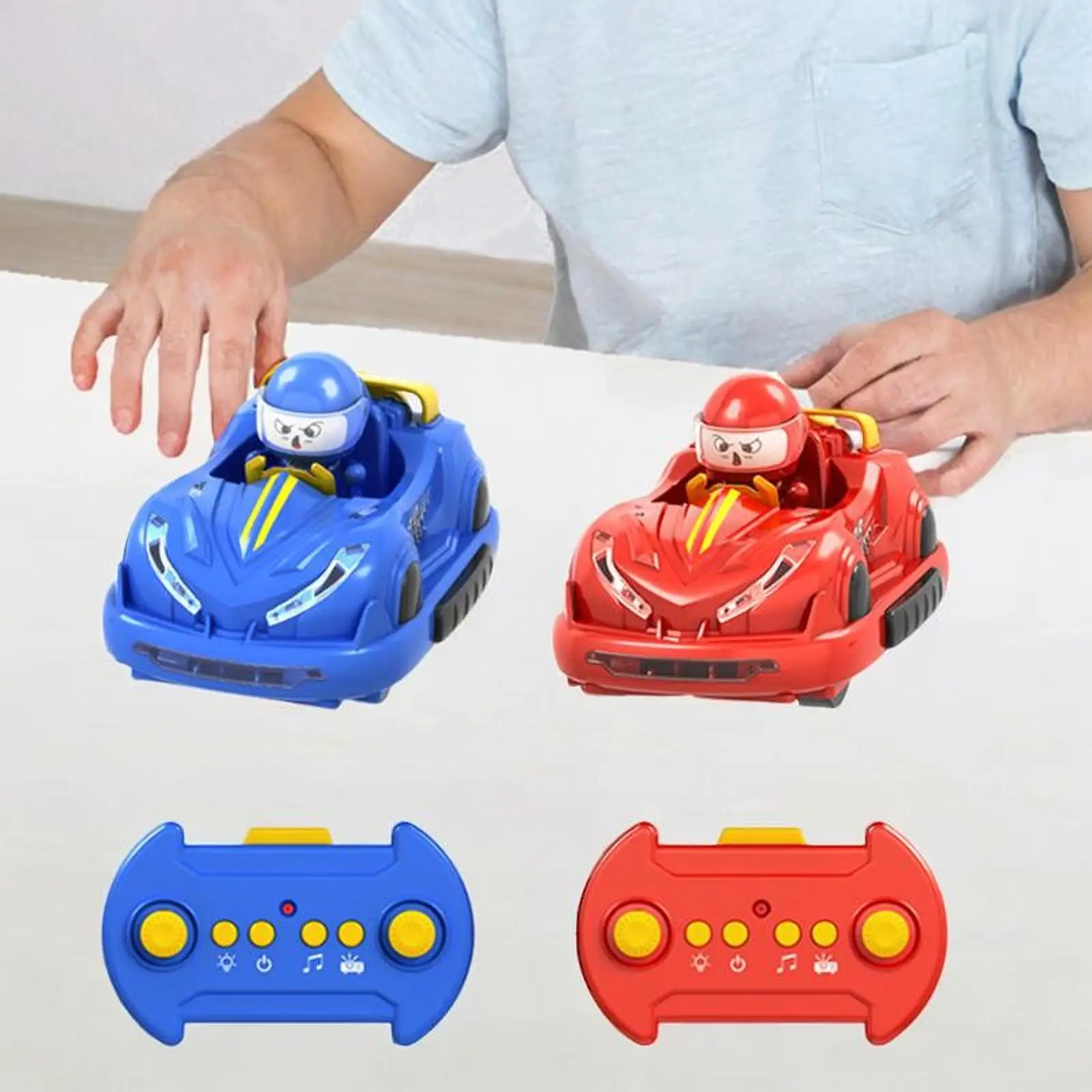 Voitures pare-chocs télécommandées pour enfants, voiture de combat RC pour adolescents, cadeau de vacances pour enfants, 2 pièces