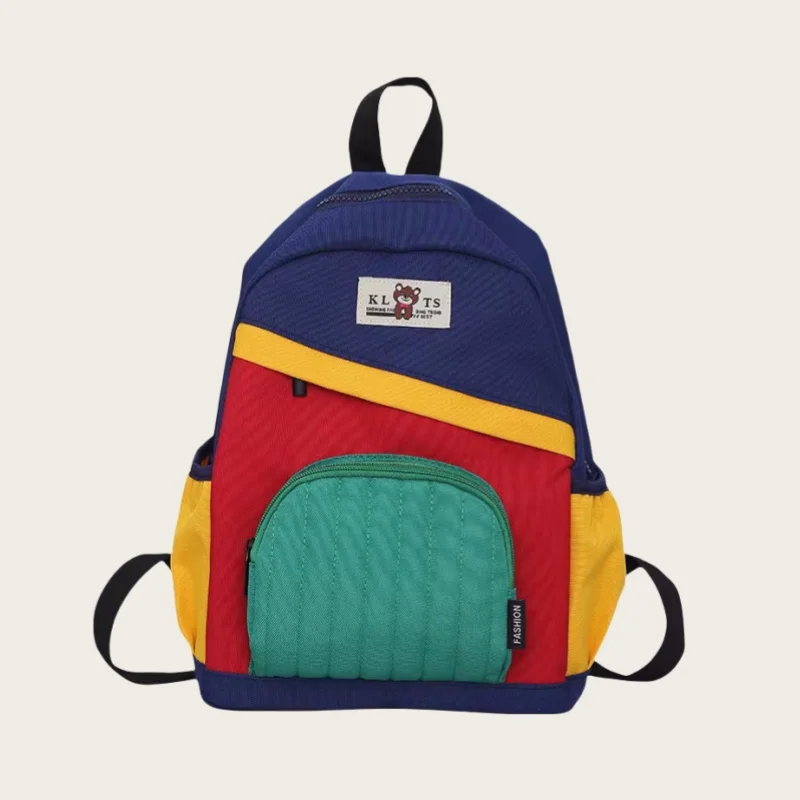 

Новинка 2024, Детский рюкзак, персонализированный лоскутный изогнутый наплечный ремень, рюкзак для детского сада, нейлоновая дорожная сумка для девочек и мальчиков