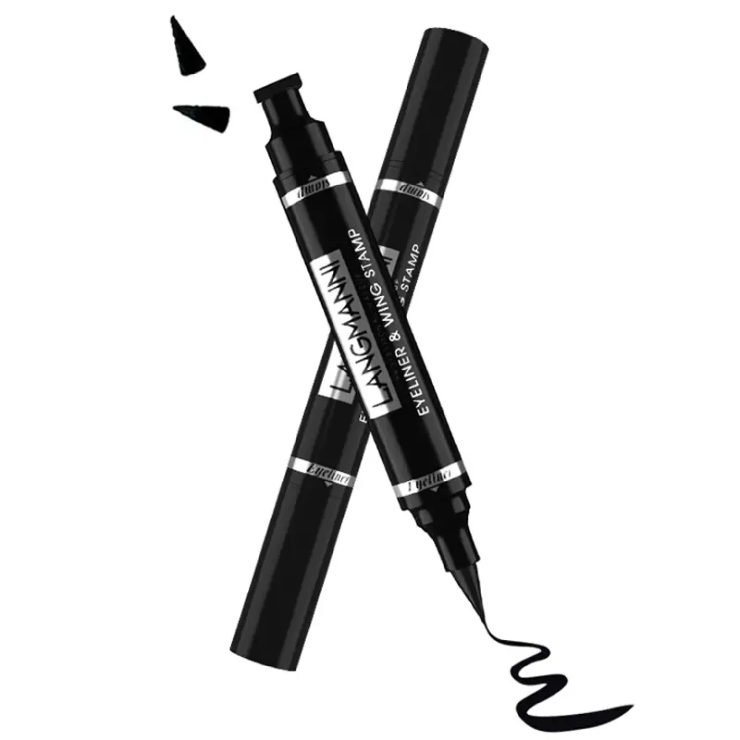 Eyeliner liquide imperméable 2 en 1, timbres de maquillage, stylo sceau, longue durée et bavure, stylo eyeliner verde pour un aspect ailé parfait