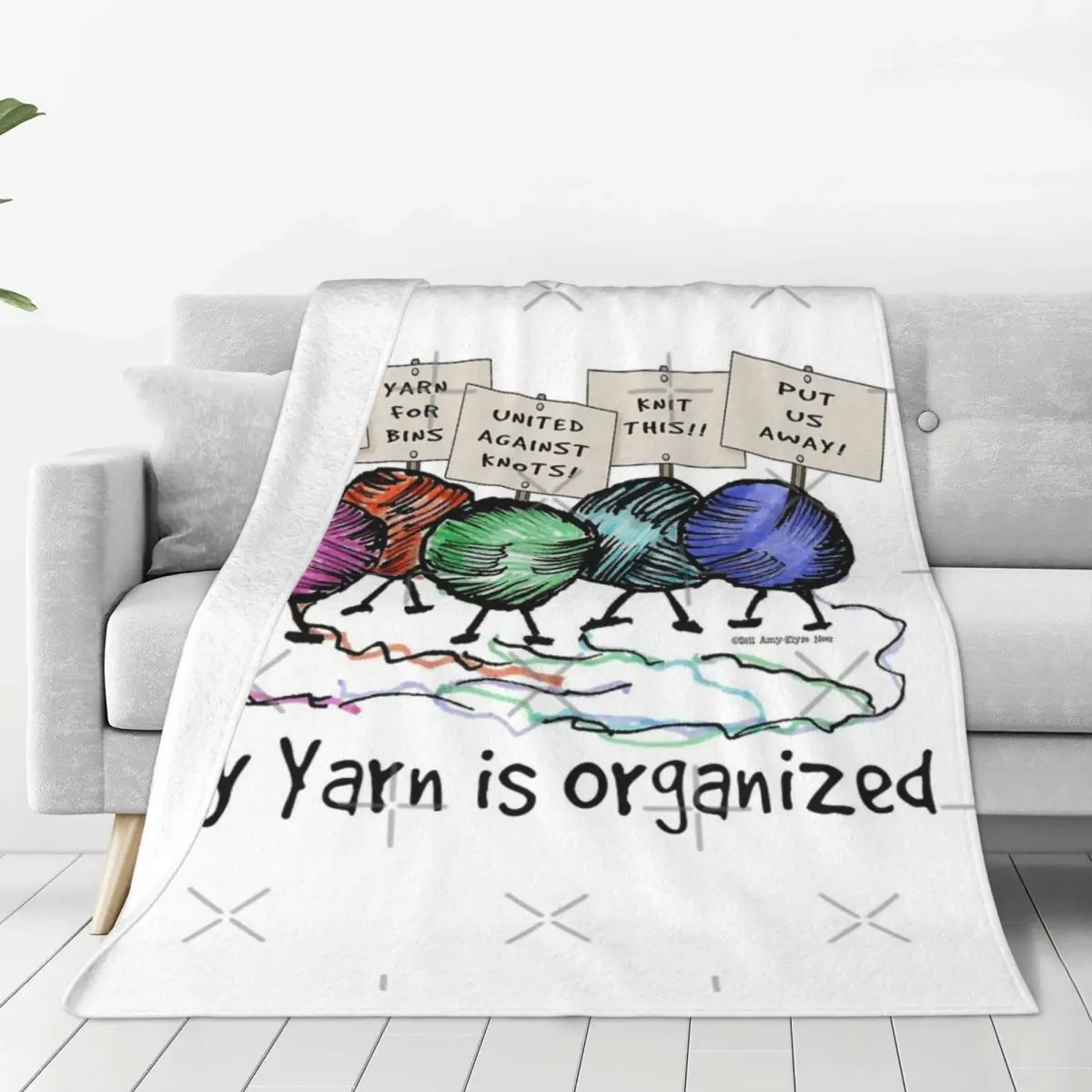 Yarn Organized Four Seasons Universal Blanket Movie Theater Can Be Laid Father's Day Gift