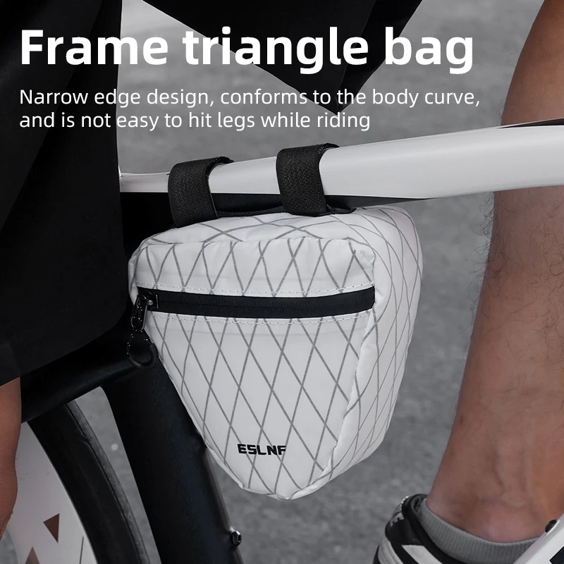 ESLNF Bike Triangle Frame Pack Lightweight Bicycle bag Small Compact Storage Tool Bag for Road Mountain Bike