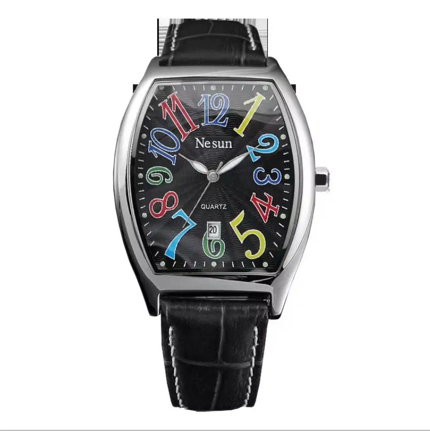 Switzerland Luxury Brand NESUN Women\'s Watches Japan Quartz Watch Women Waterproof Genuine Leather Auto Date Wristwatches N8341