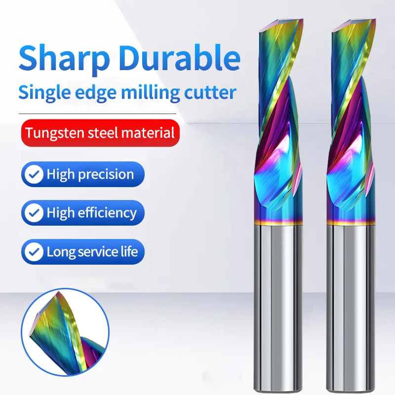 

UT TAP с одной канавкой для алюминиевого фрезы с DLC-покрытием, цветной алюминиевый профиль, композитная резка, гравировальный станок, бит