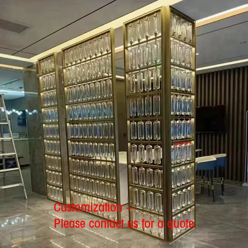 

custom.Modern Design Stainless Steel Decorated Glass Wall Screen Partition Hotels Restaurants and Home
