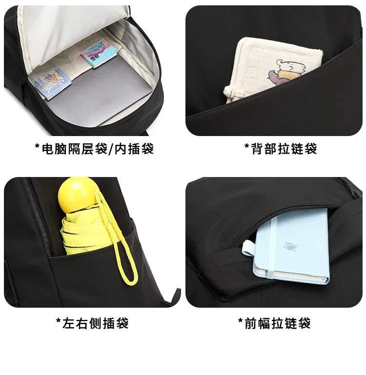 Negro Blanco, baño Skibidi, Mochilas escolares para estudiantes, niños y adolescentes, Mochilas de anime de gran capacidad para niñas y niños, regalo