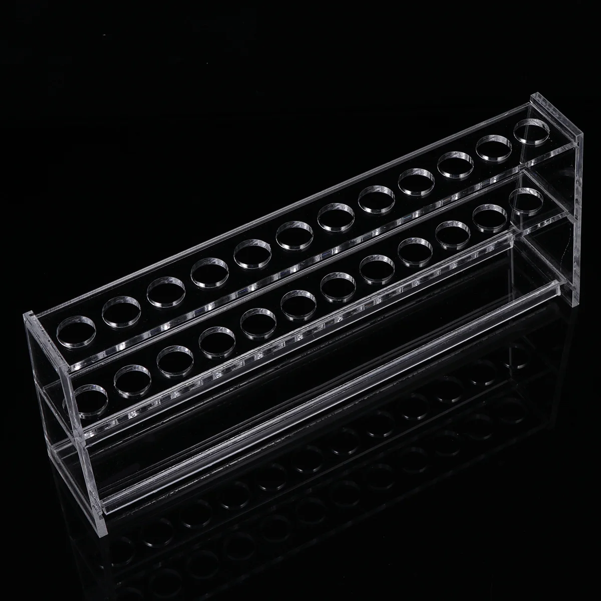 

1Set Test Tube Rack Holder Durable Transparent Detachable Polystyrene Tubes Laboratory Supplies School Lab Storage Organizer