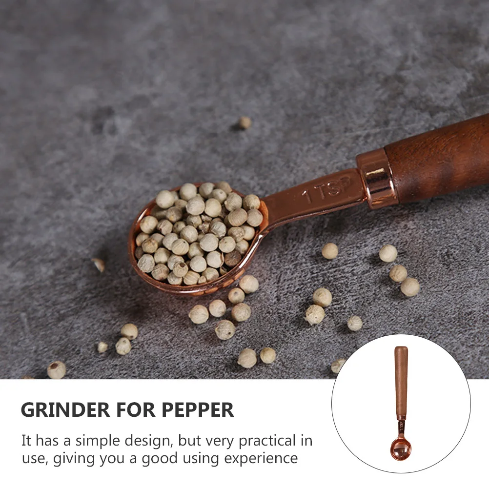 

3Pcs Wooden Pepper Grinder Kitchen Masher Pepper Grinding Tool Household Spice Masher Reusable Natural Material