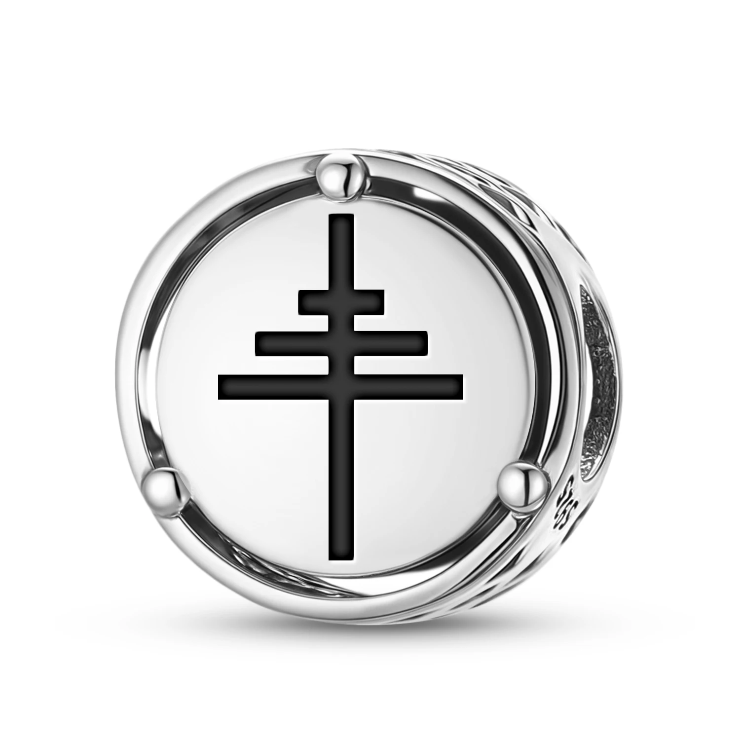 

Подвеска из стерлингового серебра 925 пробы «Папский крест» для браслетов, аксессуары для самостоятельного изготовления украшений, семейный бусинный элемент