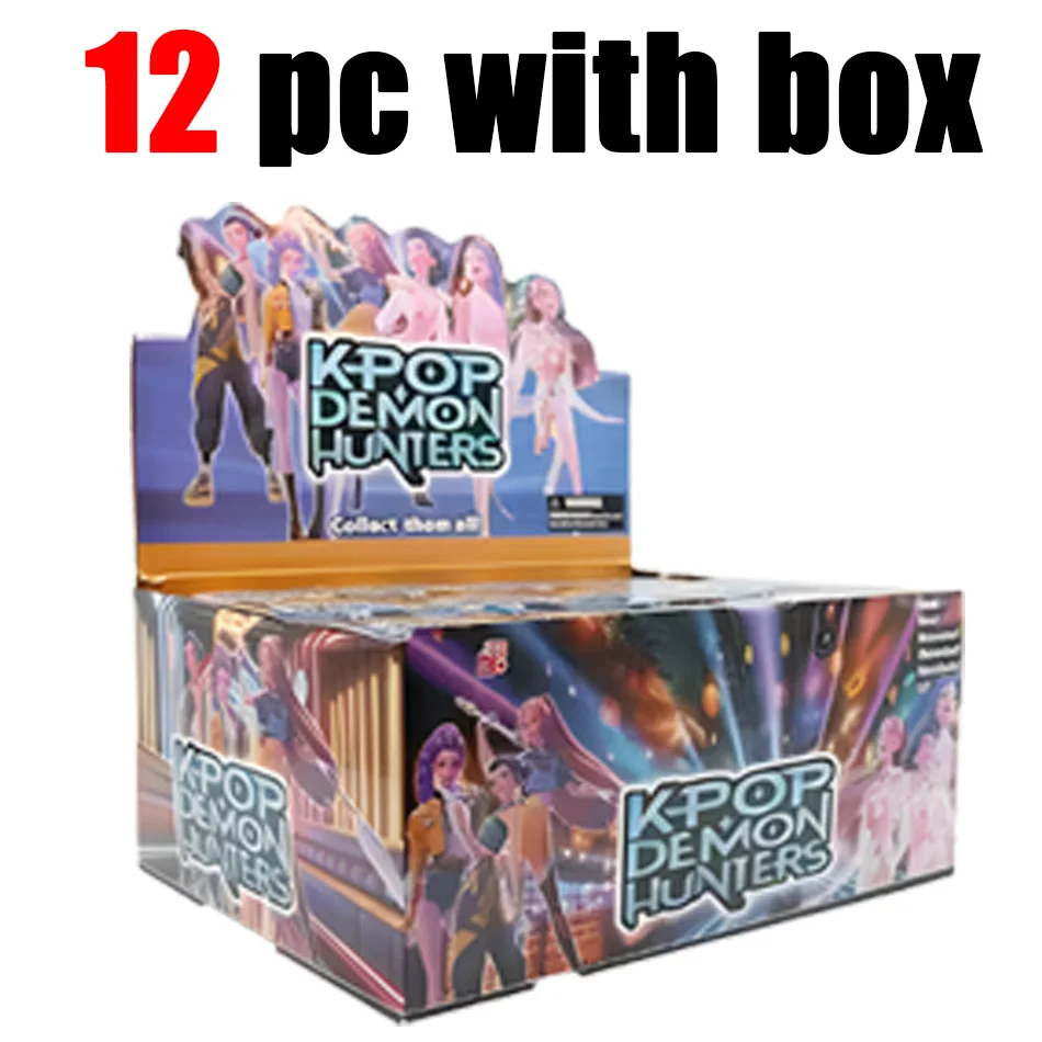 12 Uds. Conjunto de caja ciega Kawaii Hunter Girl Group figuras coleccionables Rumi Mira Zoey Jinu bolsa de peluche juguetes 2-4,5 pulgadas para fiesta