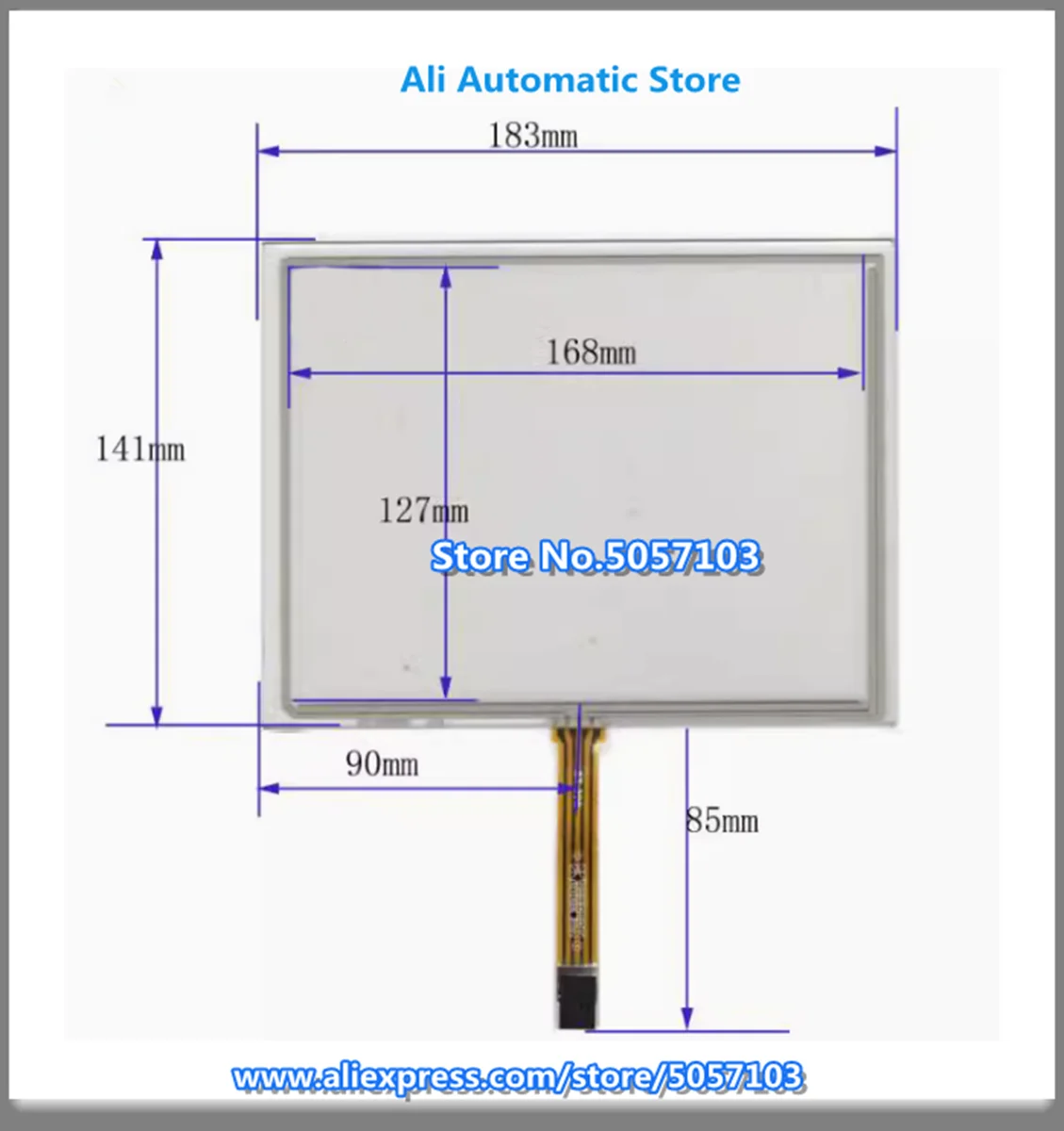 

8 Inch Touch Glass Screen Panel 183*141mm For AT080TN52 AMT9556