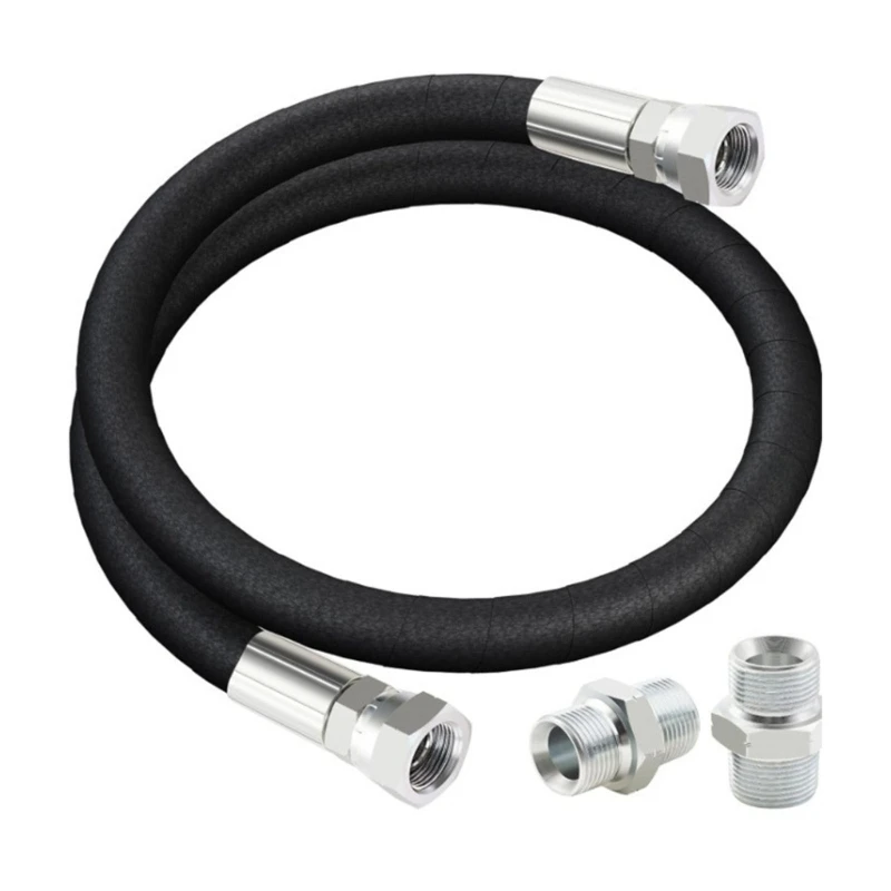 Heavy Duty Rubber Compressor Jumper Hose 1/2 Inch NPT Fitting Permanent Rubber Air Hose for Industrial Applications C7AC
