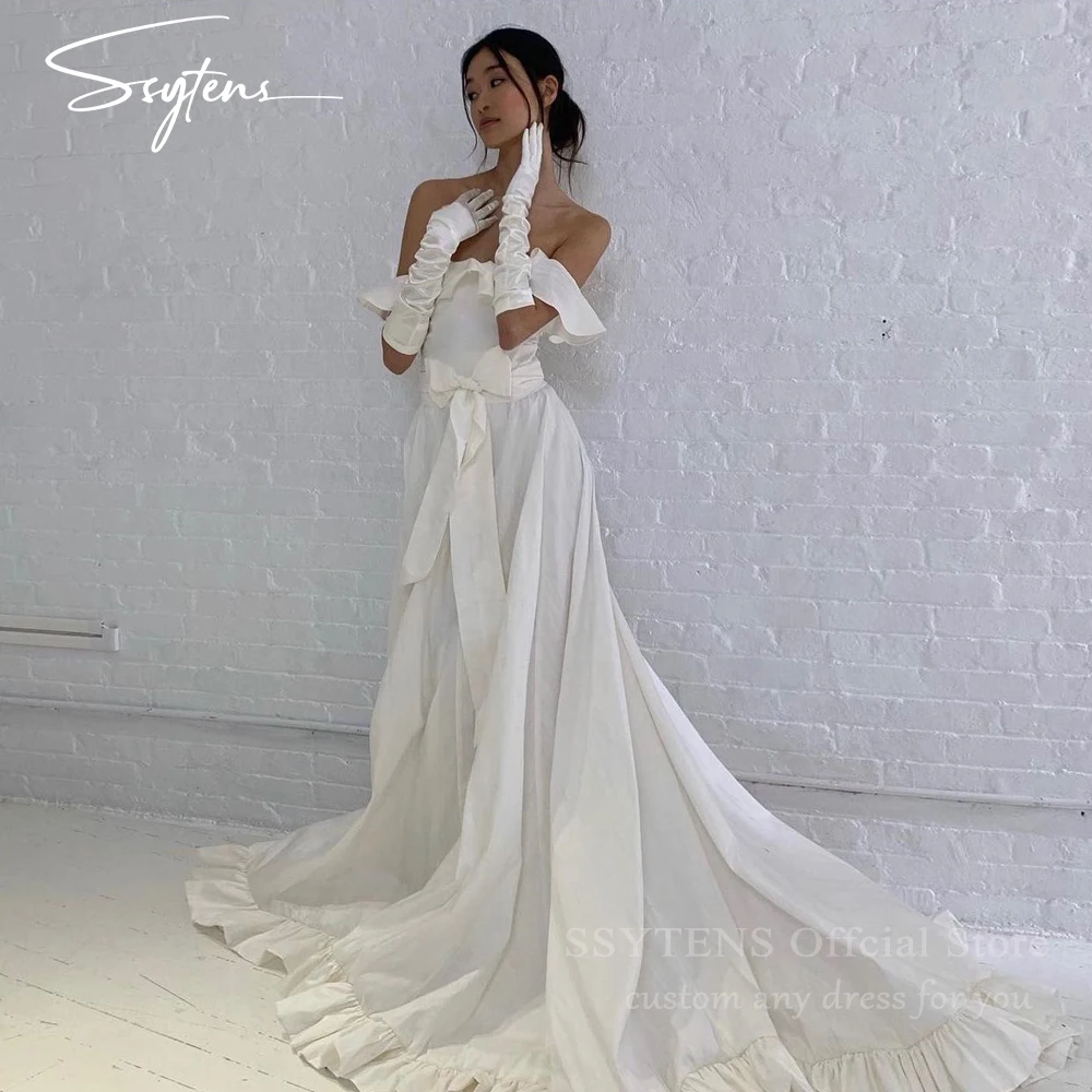 SSYTENS Princess Wedding Dress Off the Shoulder Woman Sleeveless Bridal Gowns 15 Quinceanera Birthday Party Gown Bride Dresses