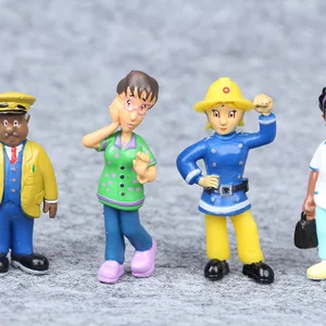 İtfaiyeci Sam Karikatür, Anime, Yangın Söndürme Figürü Şekil bebek modeli PVC oyuncaklar çocuklar için, bir erkek ve bir kız, doğum günü hediyesi, noel ve 12 adet / takım 8 en çok satan, oyuncak, itfaiyeci-no. 7