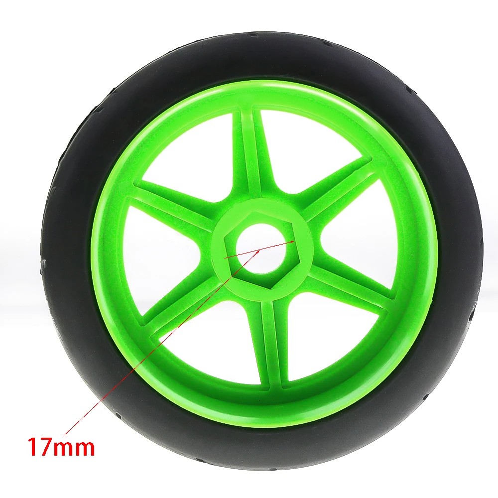 4Pc 1/8 Buggy Tires with Wheels 17mm Hex Drive Hub for RC Off Road Car HSP HPI Kyosho Traxxas Tires Accessories