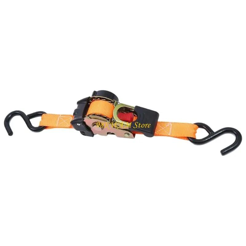 68UF Motorcycle Cargo Strap 2M With Automatic Ratchet Lock For Heavy Load Transport