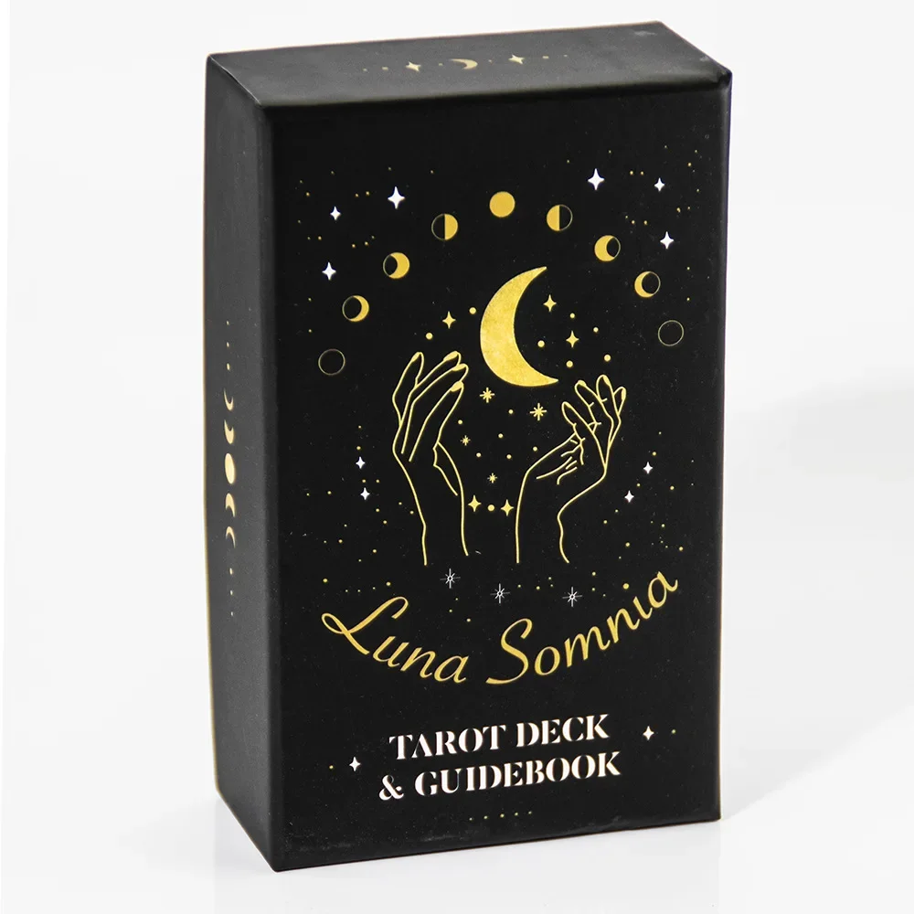 Luna somnia Tarot 78 pcs cards 1:1 Size Gilded Edge Guide book Tarot Board games