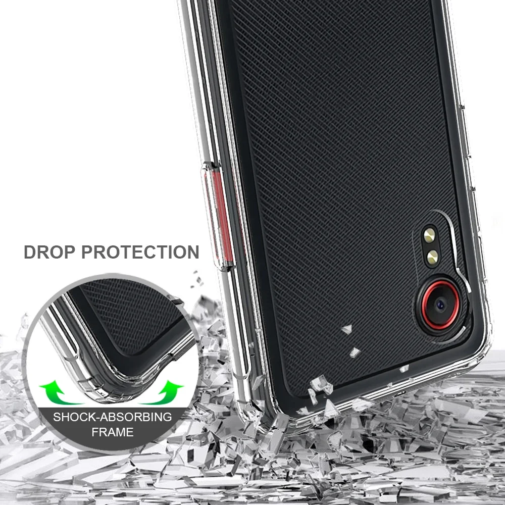 Soft Silicon TPU/PC Case for Samsung Galaxy Xcover 5 Fundas Capa Shockproof Crystal Clear Shell Hard Back Cover for X Cover 5